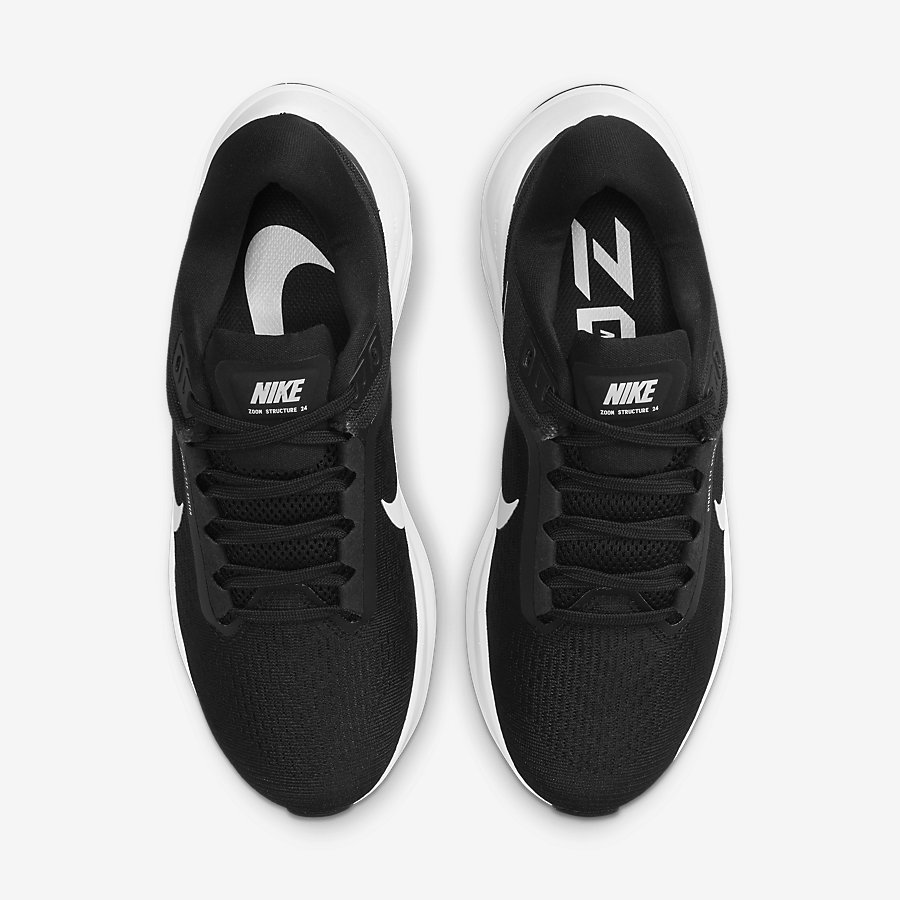 Giày Nike Air Zoom Structure 24 Nữ Đen Trắng