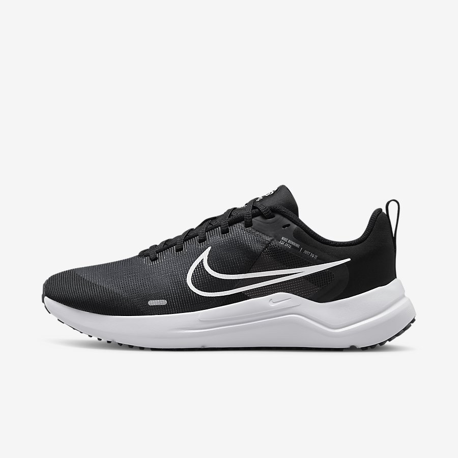 Giày Nike DownShifter 12 Nữ Đen Trắng