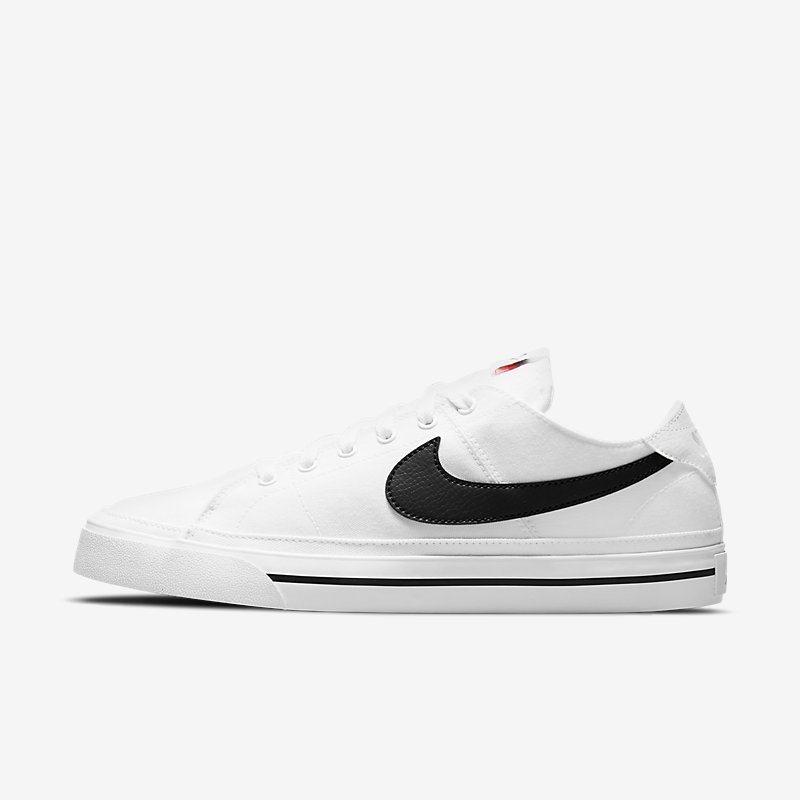 Giày Nike Court Legacy Canvas Nam Trắng Đen