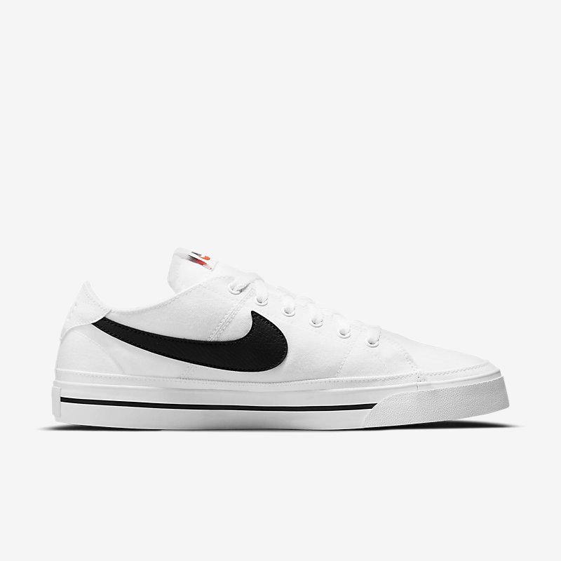 Giày Nike Court Legacy Canvas Nam Trắng Đen