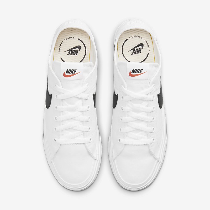 Giày Nike Court Legacy Canvas Nam Trắng Đen