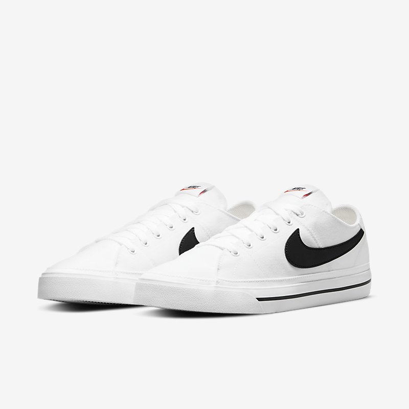 Giày Nike Court Legacy Canvas Nam Trắng Đen