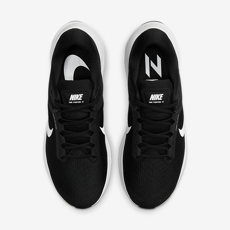 Giày Nike Air Zoom Structure 24 Nam Đen Trắng