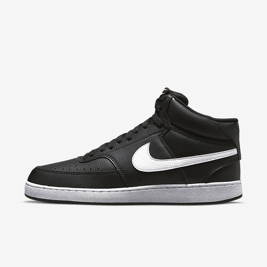 Giày Nike Court Vision Mid Nam Đen Trắng