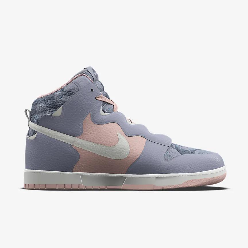 Giày Dunk High Warped Unlocked By You Greatest Gift Nữ Xám Hồng