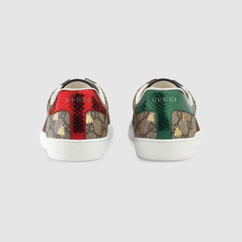 Giày Gucci Ace Gg Supreme Bees Sneaker Nam Nâu