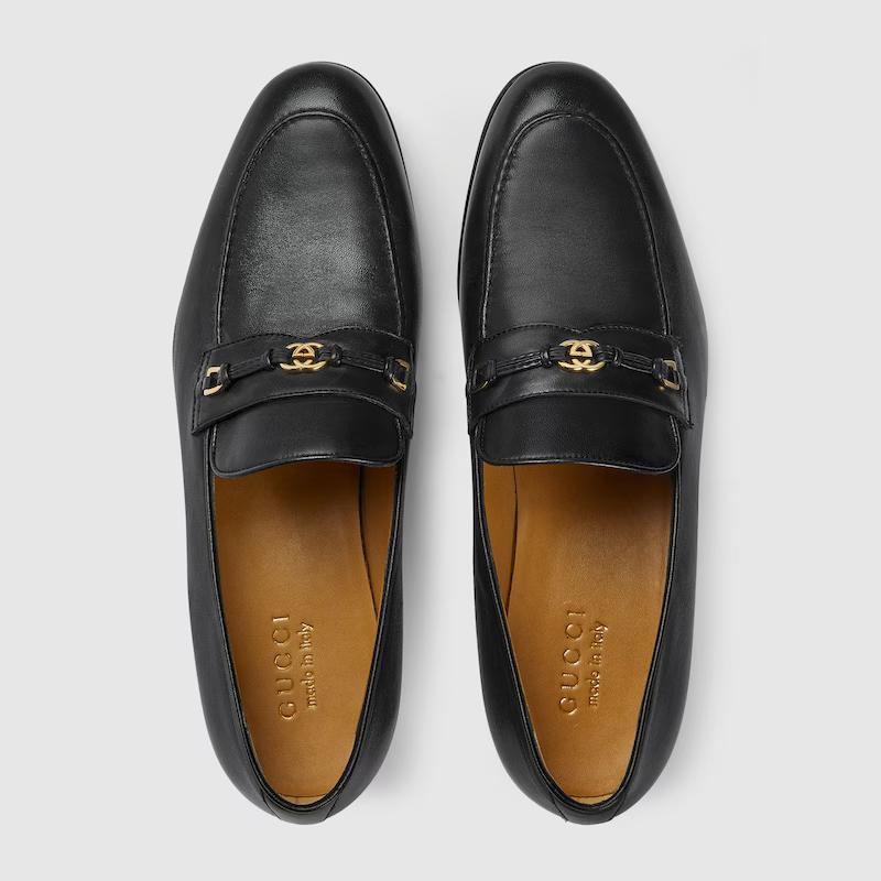 Giày Gucci Loafer With Interlocking G Nam Đen