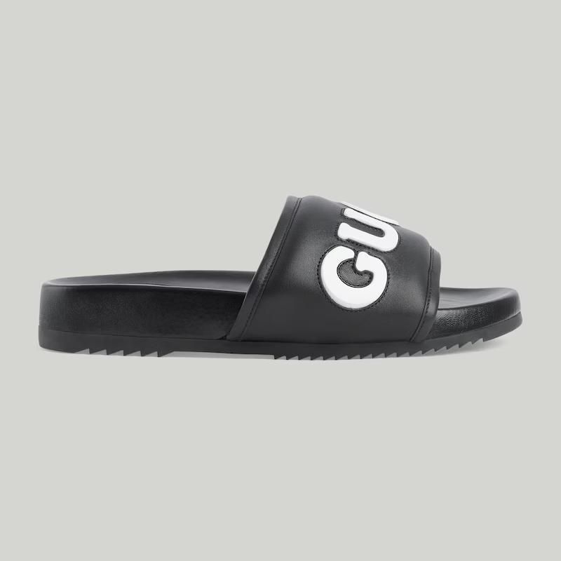 Giày Gucci Slide Sandal Nam Đen Trắng