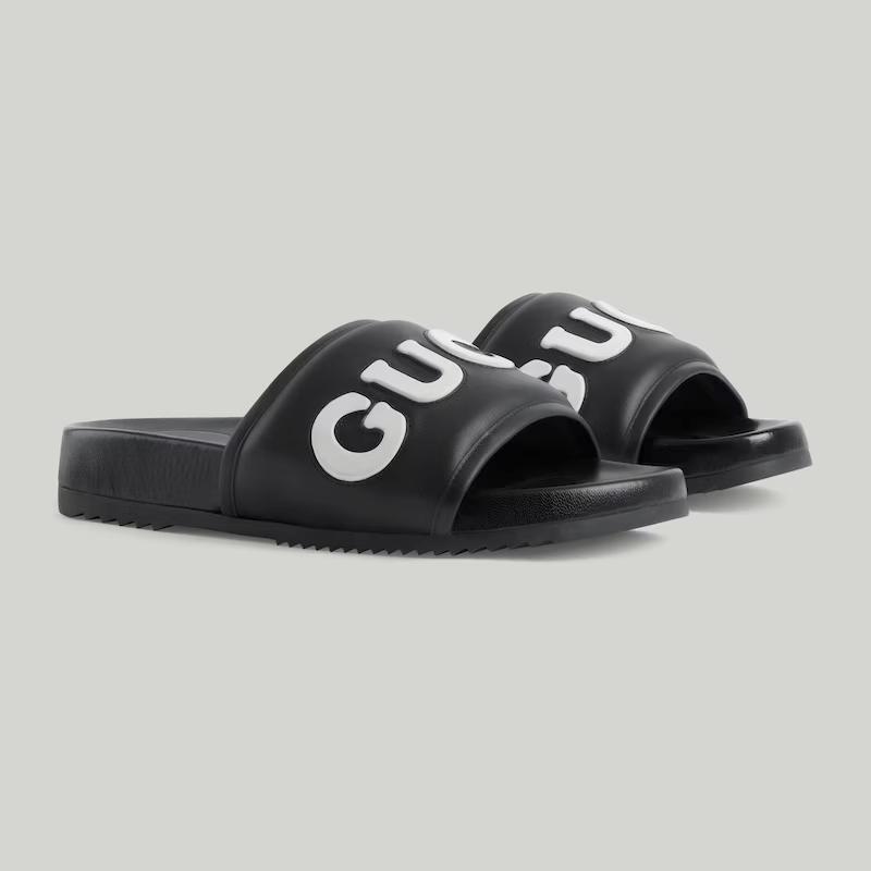 Giày Gucci Slide Sandal Nam Đen Trắng