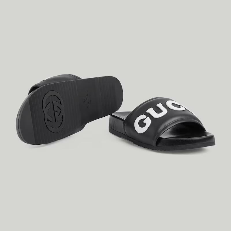 Giày Gucci Slide Sandal Nam Đen Trắng