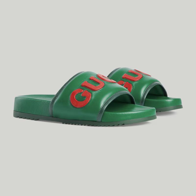 Giày Gucci Slide Sandal Nam Xanh Đỏ 