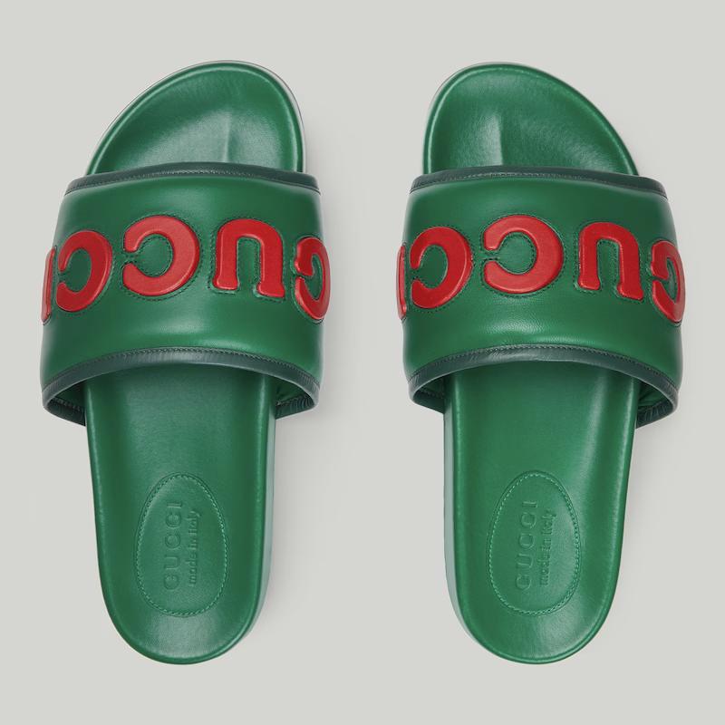 Giày Gucci Slide Sandal Nam Xanh Đỏ 