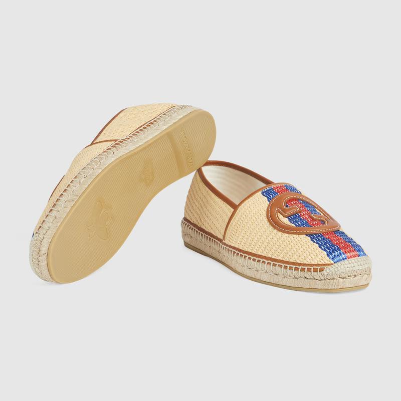 Giày Gucci Interlocking G Espadrilles Nam Be