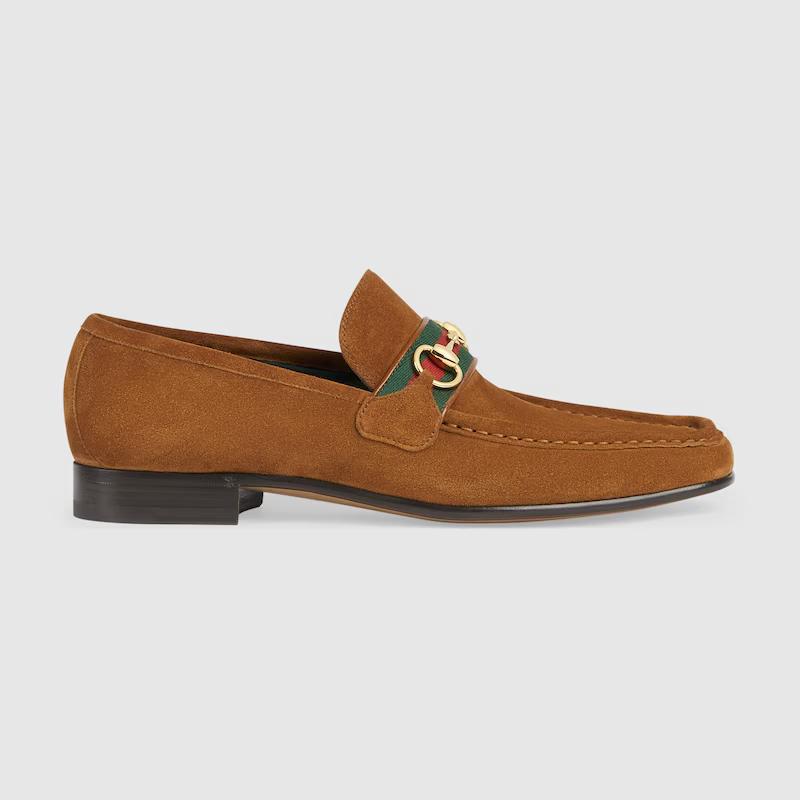 Giày Gucci Loafer With Horsebit Nam Nâu