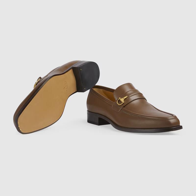 Giày Gucci Horsebit Loafer Nam Nâu