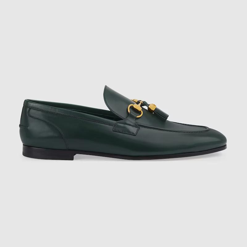 Giày Gucci Jordaan Loafer Nam Xanh