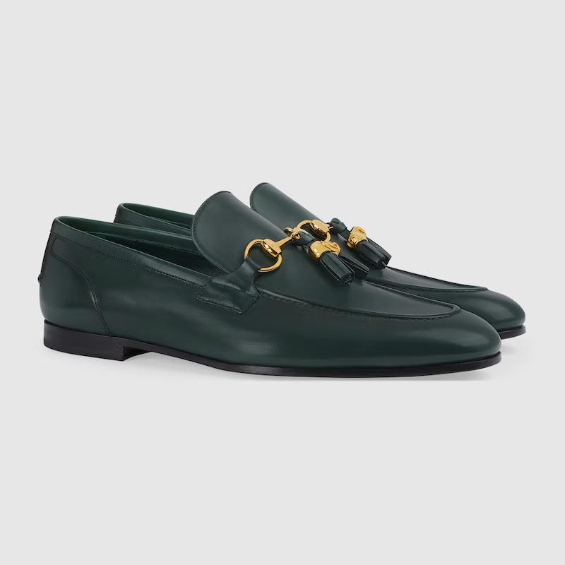 Giày Gucci Jordaan Loafer Nam Xanh