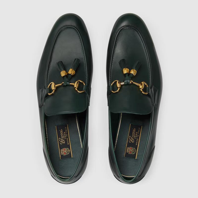 Giày Gucci Jordaan Loafer Nam Xanh