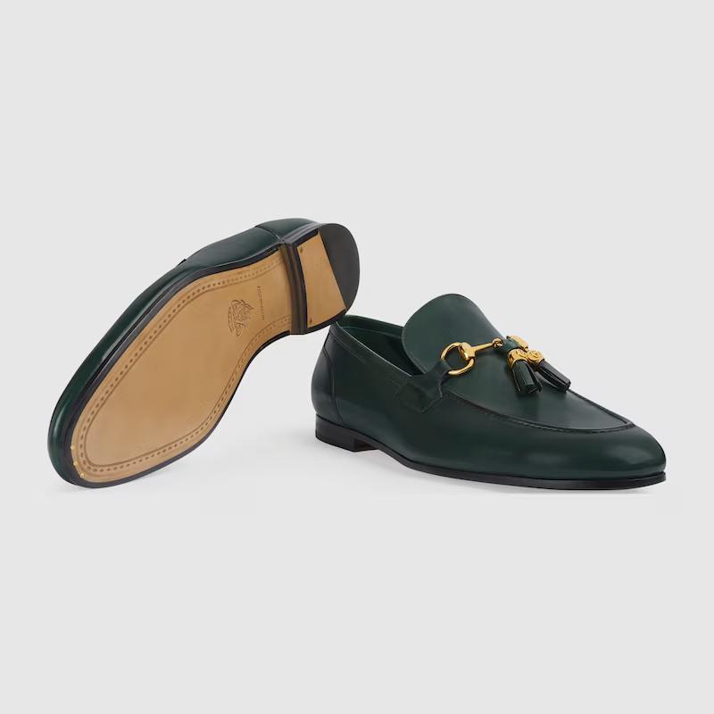 Giày Gucci Jordaan Loafer Nam Xanh