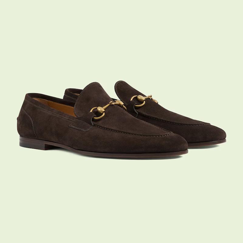 Giày Gucci Jordaan Loafer Nam Nâu Đậm