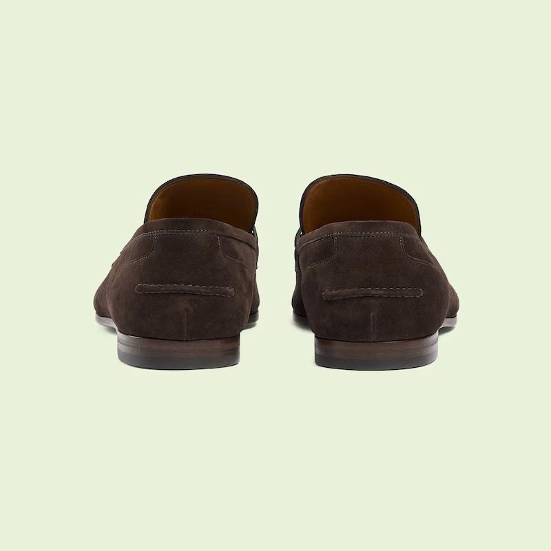 Giày Gucci Jordaan Loafer Nam Nâu Đậm