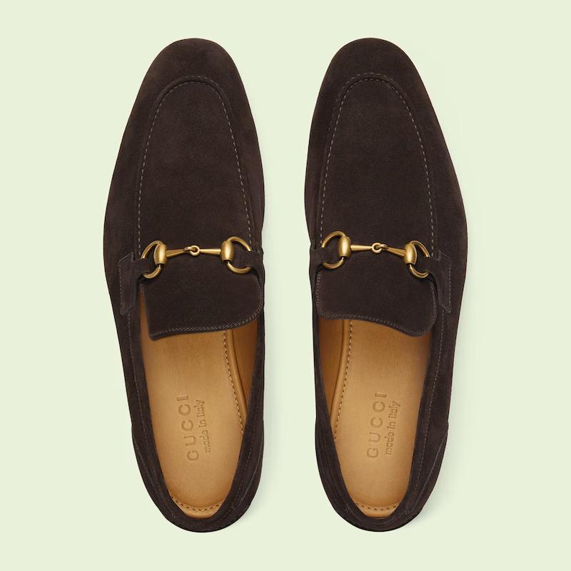 Giày Gucci Jordaan Loafer Nam Nâu Đậm