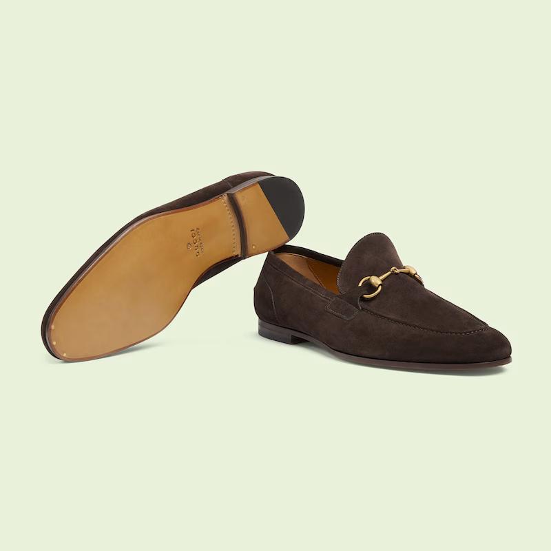 Giày Gucci Jordaan Loafer Nam Nâu Đậm