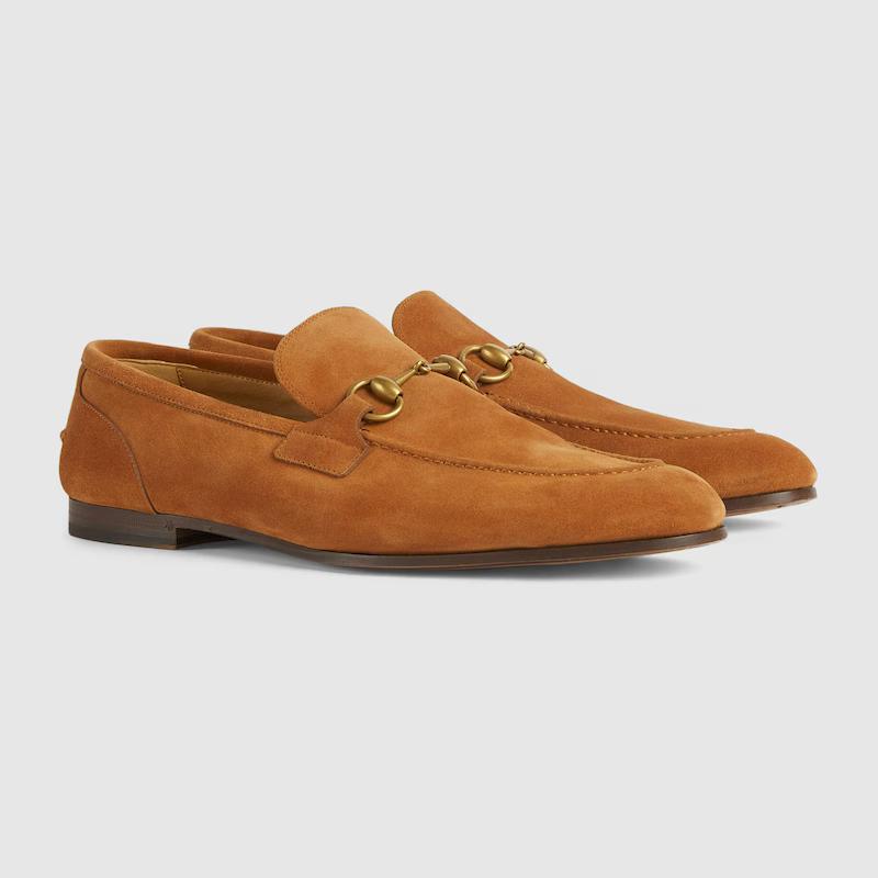 Giày Gucci Jordaan Loafer Nam Nâu Sáng