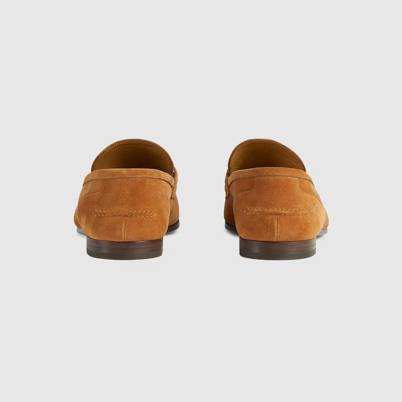 Giày Gucci Jordaan Loafer Nam Nâu Sáng