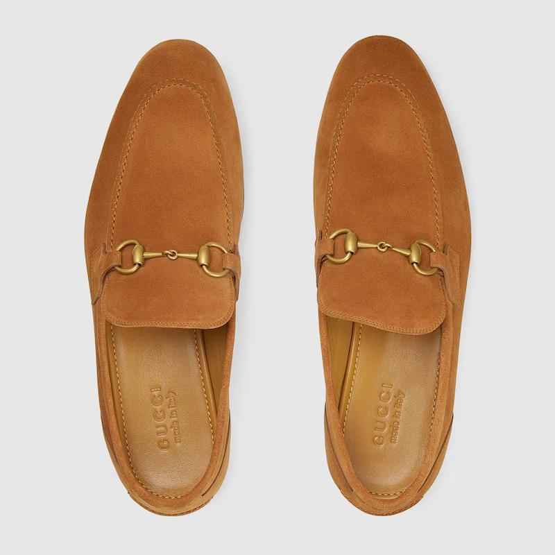 Giày Gucci Jordaan Loafer Nam Nâu Sáng