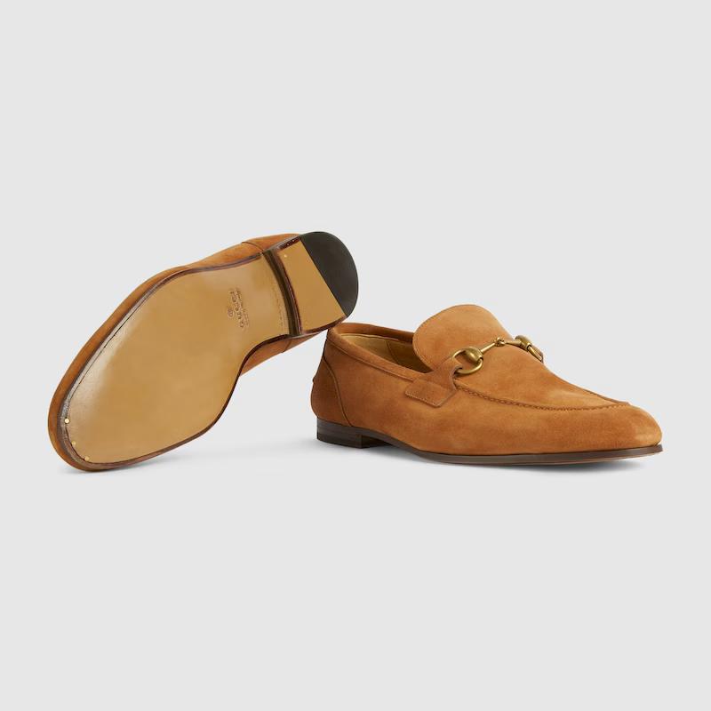 Giày Gucci Jordaan Loafer Nam Nâu Sáng