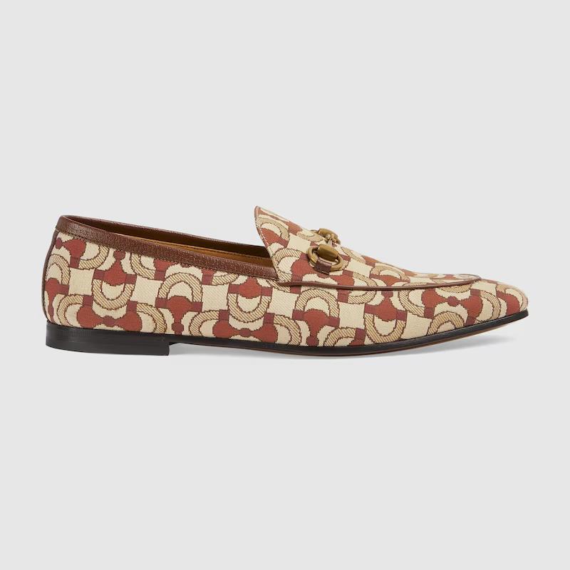 Giày Gucci Jordaan Loafer Nam Be Cam