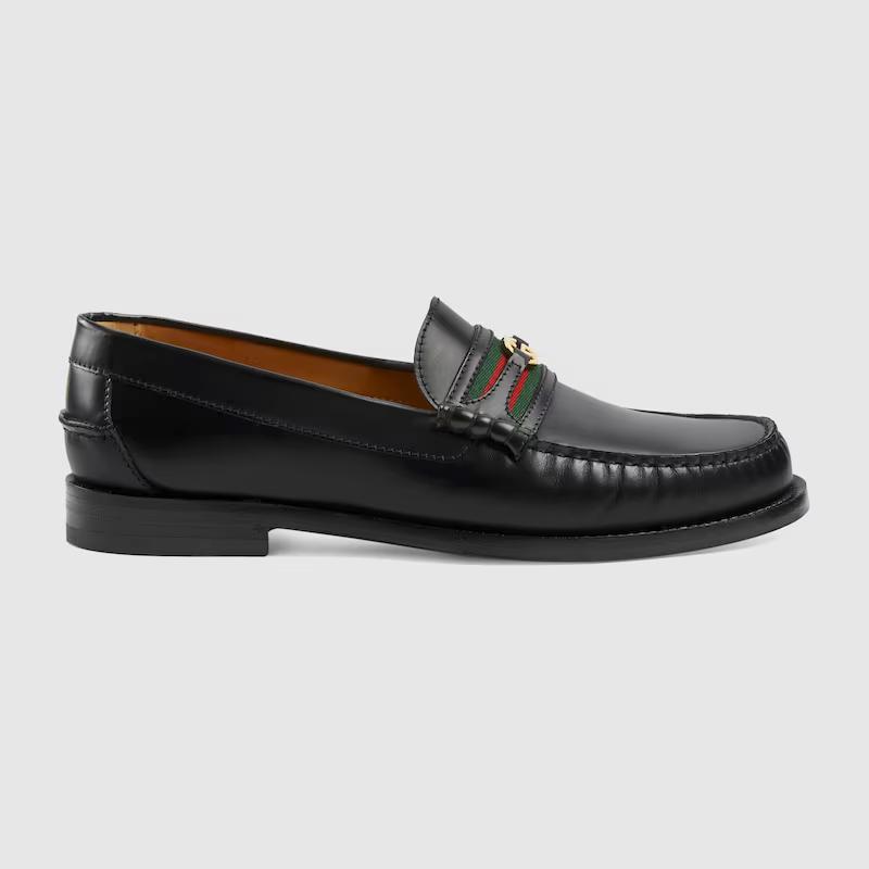 Giày Gucci Men's Loafer With Interlocking G Nam Đen 