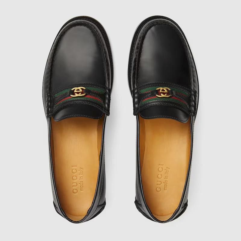 Giày Gucci Men's Loafer With Interlocking G Nam Đen 