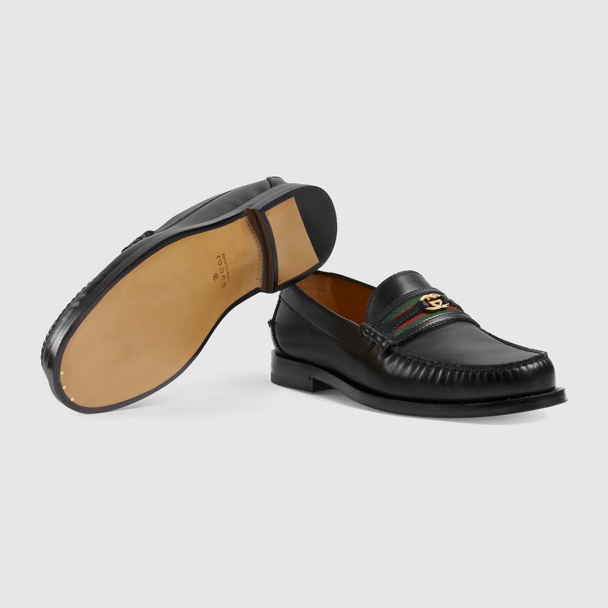 Giày Gucci Men's Loafer With Interlocking G Nam Đen 