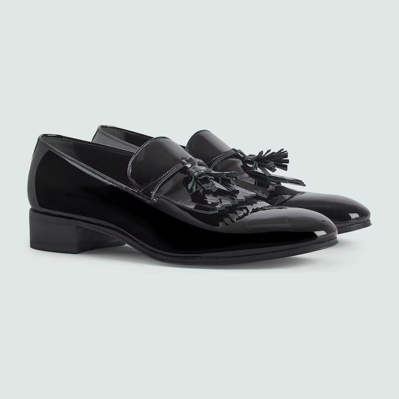 Giày Gucci Loafer With Tassel Nam Đen