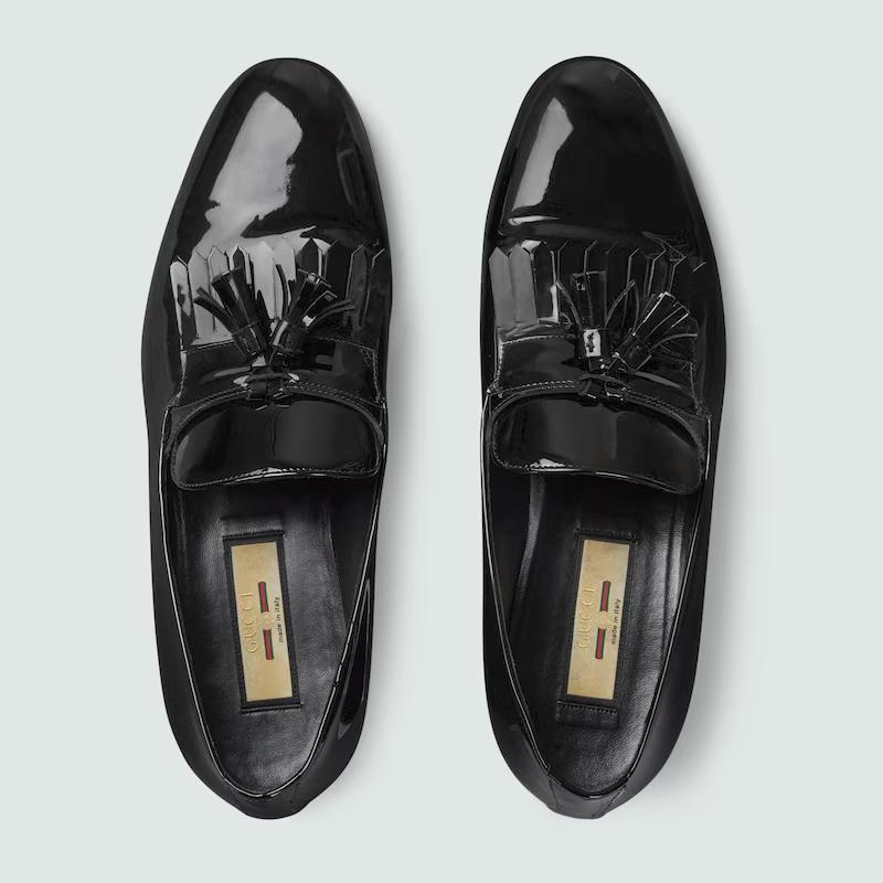 Giày Gucci Loafer With Tassel Nam Đen