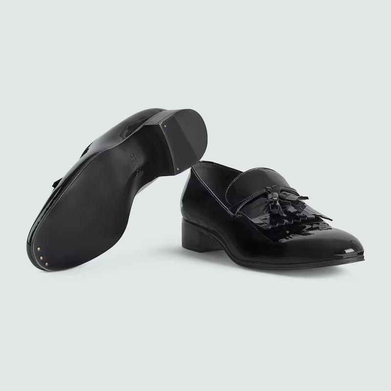 Giày Gucci Loafer With Tassel Nam Đen