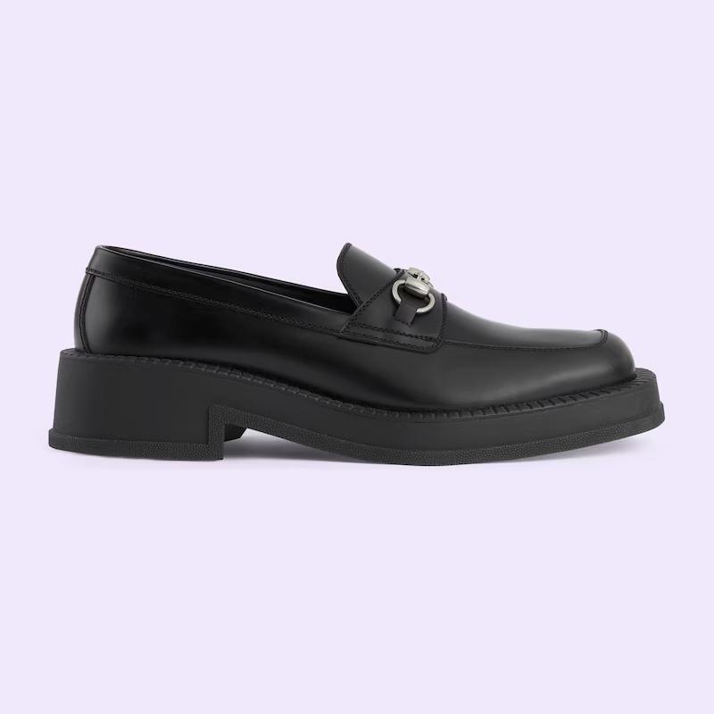 Giày Gucci Men's Loafer With Horsebit Nam Đen 