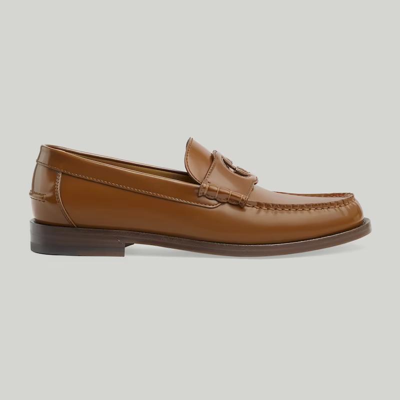 Giày Gucci Interlocking G Loafer Nam Nâu Sáng