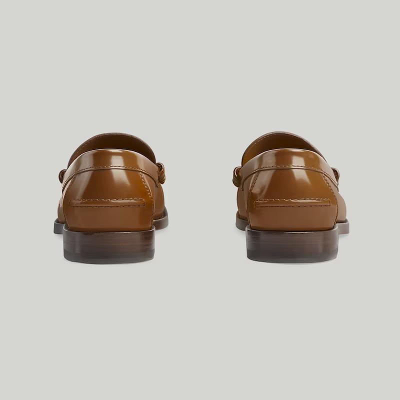 Giày Gucci Interlocking G Loafer Nam Nâu Sáng