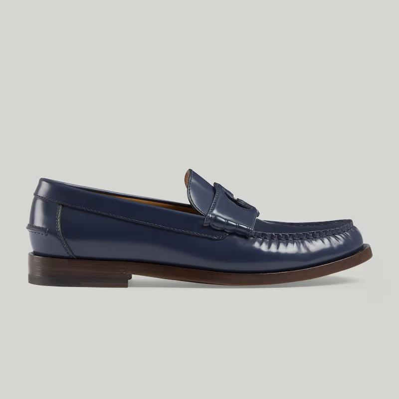 Giày Gucci Interlocking G Loafer Nam Xanh Navy