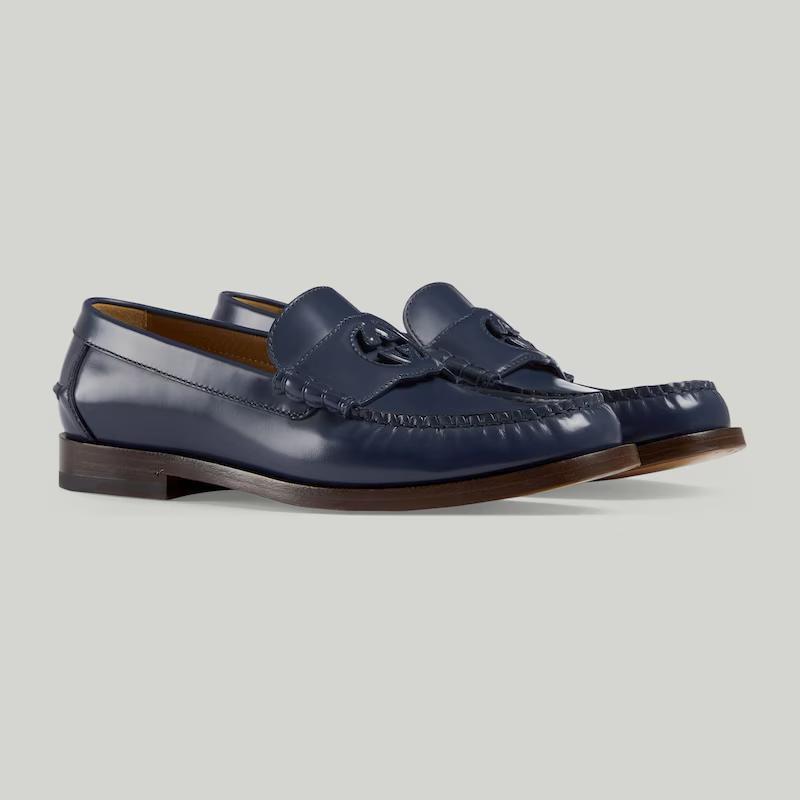 Giày Gucci Interlocking G Loafer Nam Xanh Navy