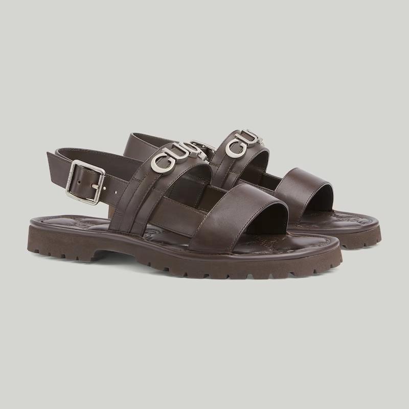 Giày Gucci Sandal Nam Nâu 