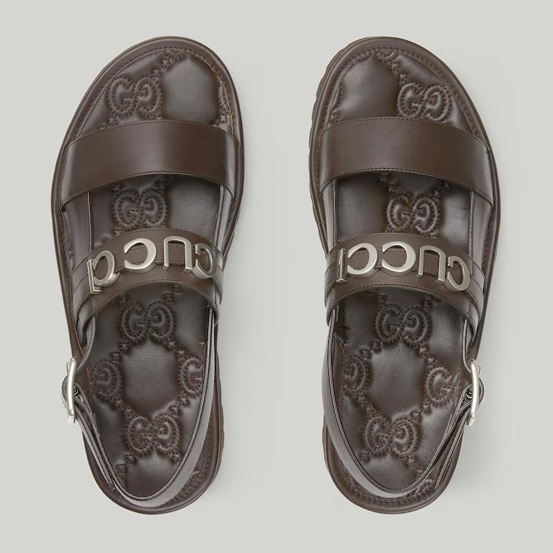 Giày Gucci Sandal Nam Nâu 