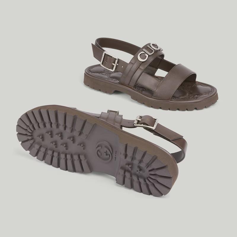 Giày Gucci Sandal Nam Nâu 