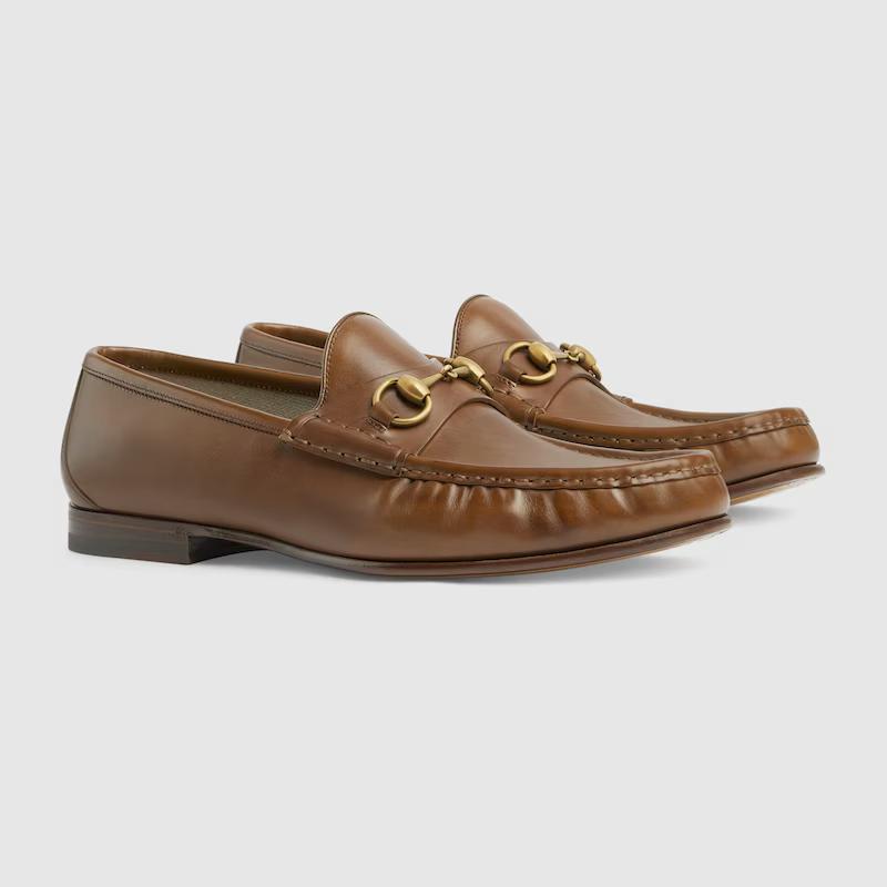 Giày Gucci 1953 Horsebit Loafer Nam Nâu  