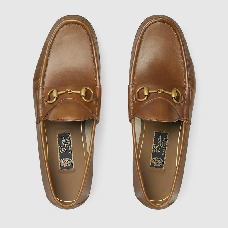 Giày Gucci 1953 Horsebit Loafer Nam Nâu  