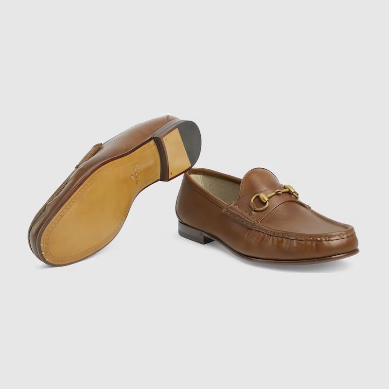 Giày Gucci 1953 Horsebit Loafer Nam Nâu  