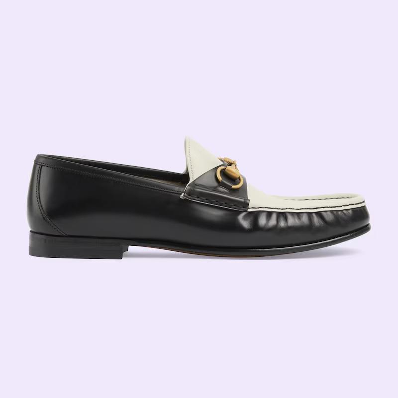 Giày Gucci 1953 Horsebit Loafer Nam Đen Trắng